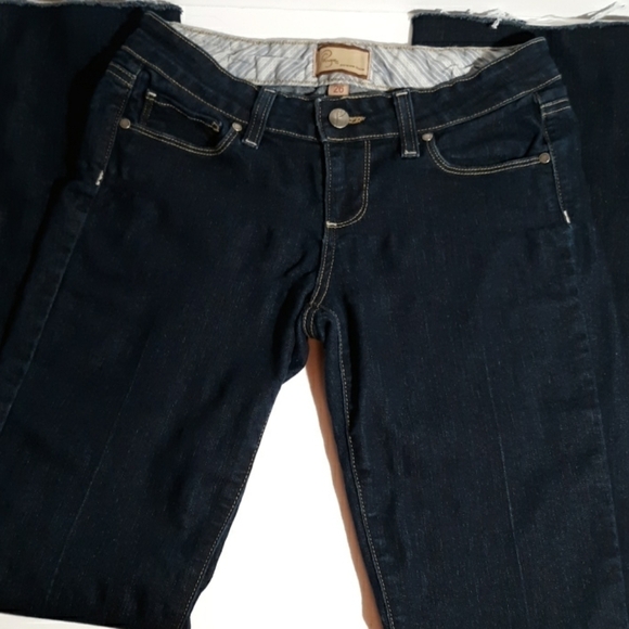 Paige 26 raw hem jeans boot cut - Picture 1 of 4